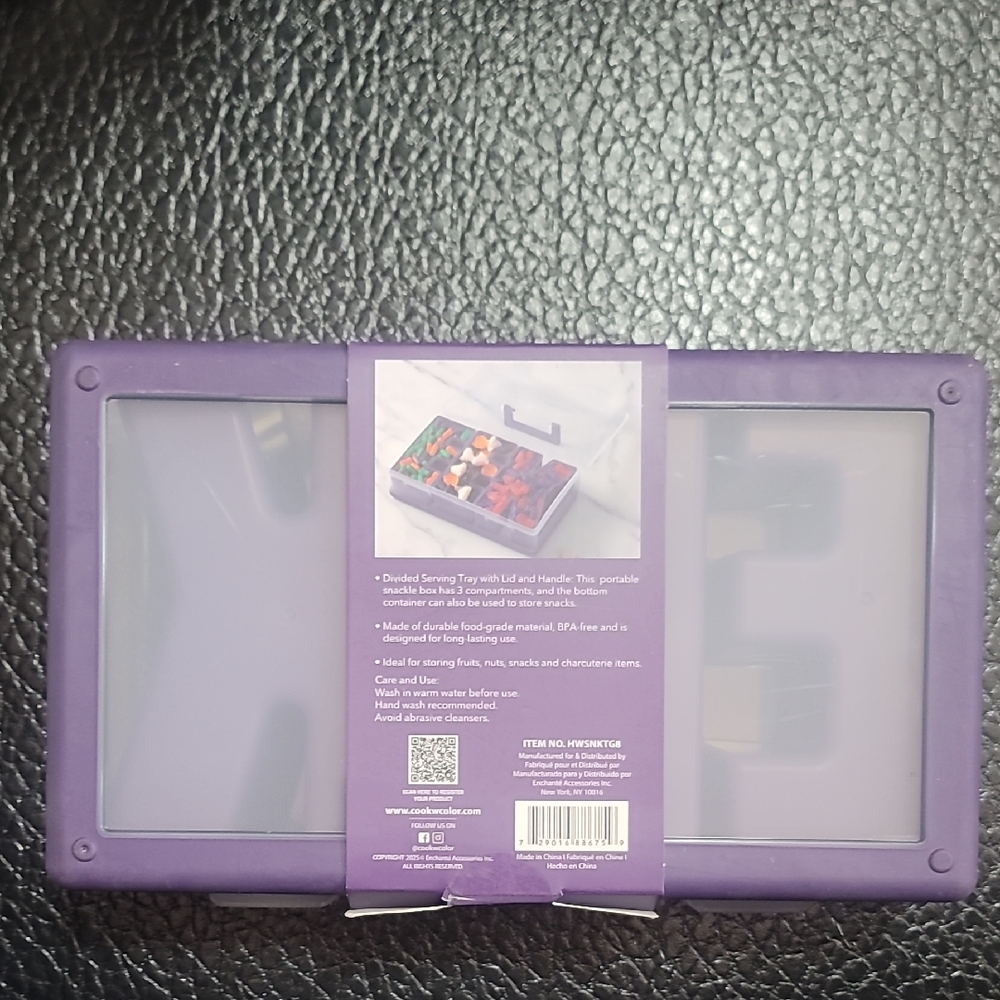 CWC Cook With Color Purple "EEK" Perfecr On The Go Snack Box - Picture 5 of 5